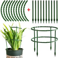 Garden Plant Support Cage Plie Flower Stand Holder Plastic Semicircle Green House Orchard Fixing Rod Gardening Bonsai Tool