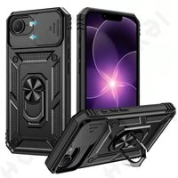 Case For iPhone 17e 16e 360 Full Armor Sliding Camera Cover 360 PC Support Ring and Tpu Case Funda Shell Coque 1005011759653880