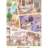 Kawaii Cat Antique Shop 3D Cat Magic House Landscape Sticker DIY Pocket Cabin Scene festival gift