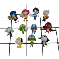 Bandai Genuine Keroro Sergeant Frog Squad Anime Character Keychain DIY Materials Bulk Cargo Figurine Does Not Come with Lanyard