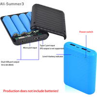 4 Slots 18650 Battery Box Case DIY Power Set Material Mini Solderless Power Supply Housing For Home Go Out And Other Occasions