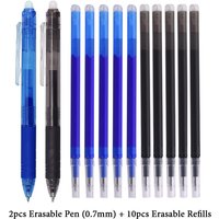 0.7mm Retractable Erasable Pen Set 2pcs Pen + 10 Refills