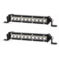 7 Inch Slim LED Light Bar 12V 24V Single Row Spot Flood Combo Work Light for Truck 4x4 ATV SUV UTV Boat Car Offroad Driving Fog
