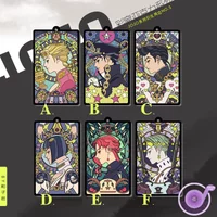Anime Adventure Kujo Jotaro Kakyoin Noriaki Bruno Bucciarati Acrylic Keychain Pendant Cosplay Prop Gift Collection