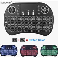 i8 Mini Keyboard Wireless Keyboard 3 Color Backlit 2.4GHz English Russian Air Mouse with Touchpad Remote Control For PC Laptop