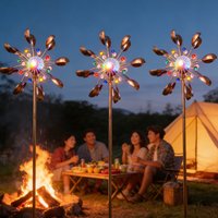 Solar Wind Spinner 360° Rotation, Multi-Color Glass Ball Lights Reversible Outdoor Windmill Decor Ideal for Garden Backyard Lawn