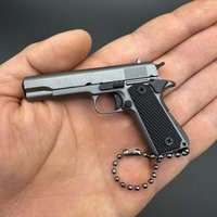 2026 New Mini 1911 Full Metal Gun Model Toy Keychain Pendant 1:3 Scale Removable Decompression Gadget Men's Gift Desk Decoration
