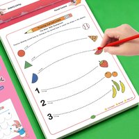 Pencil Control Tracing Workbook 32 Pages, Kids Dotted Line Trace Book for Fine Motor Skills Handwriting Practice