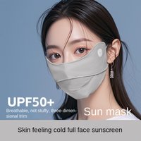 Summer Sun Protection Ice Silk Mask Anti-UV Dustproof Riding Face Mask Washable Cycling Driving Face Veil Unisex