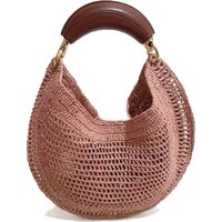Cross border summer seaside vacation style retro wrist pure handmade colorful grass woven armpit bag hobo handbag