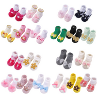 Kids Children's Socks for Girls Boys Non-slip Print Cotton Toddler Baby Christmas Socks for Newborns Infant Short Socks Clothing