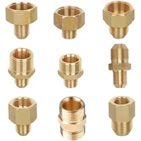 Brass 3/8" 1/4" M14 M18 M22 Thread Connector Male Female Adapter for High Pressure Washer Torch Transitional Joints Pipe Fitting
