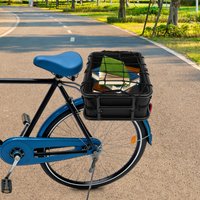 70kg Belastbarer Fahrrad-Gepäckträger, Fahrradkorb mit Netzbeutel, Innenfutter für Helme, Rucksäcke
