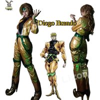 Anime Bizarre Adventure Cosplay Costume Dio Diego Brando Golden Gold Version Halloween Party Clothing