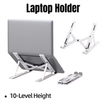 Multi-Angle Ergonomic Notebook Stand 10 Gear Height Adjustable Foldable Portable Laptop Bracket Heat Dissipation Computer Holder