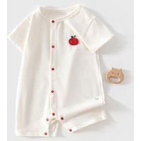 Summer Baby Jumpsuit Cartoon Pattern Short Sleeved Jumpsuit for Baby Boys 0-18M Pure Cotton Breathable Baby Crawling Suit