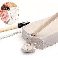 500G White Pottery Clay DIY Handmade Bake-Free Air-Drying Shaping Vacuum Packed Clay Making Vase Ring Pendant Craft Ornament