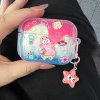Cute Cartoon SpongeBob Patrick Star Case for Apple Airpods Pro3 Headphone Protective Case for Airpods Pro2 Pro 4 3 2 1 TPU Case