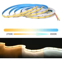 CCT COB LED Strip Lights 2700K to 6500K Color Change 608 LEDs/m Flexible FOB Led Tape RA90 Dimmable Linear LED Lighting 12V 24V image 3