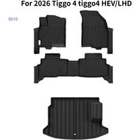 For 2026 Chery Tiggo 4 HEV LHD TPE Floor Mats Trunk Mat All Weather SUV Accessories