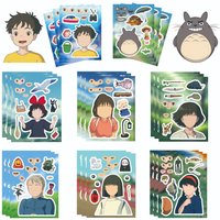 8Pcs Miyazaki Hayao Anime Stickers Manga Cartoon Characters Graffiti Stickers Laptop Water Ski Cup DIY Stickers