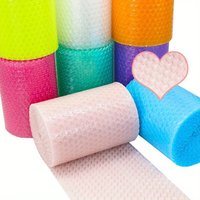 5m Bubble Buffer Packaging Roll, Heart-Shaped Design, Thick Shockproof and Fragile Packaging, Express Packaging Bubble Film