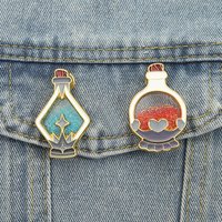Glitter Magic Potion Bottle Enamel Pins Love Heart Star Design Witch Brooches Cute Fantasy Lapel Badges Jewelry Gift For Girls