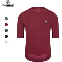 YKYWBIKE Cycling Jersey Summer Short Sleeve MTB Bike Shirts Short Sleeve YKK zipper Coldback Fabric UPF 50+ Bicycle Clothing