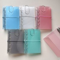 M5 Diagonal PP Three Fold PP Loose Leaf notebook Cover Mini Portable Sticker Small Card Photo Storage Ledger