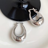 PANJBJ925 Sterling Silver Geometry Classics Earrings For Women Exaggerate Design Office Fashion Jewelry Party Gift Dropshipping