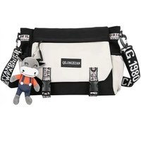Men Fashion Large Capacity Shoulder Bag Casual Student's Crossbody Backpack Nylon Shoulder Bag Large Capacity Crossbody Bags