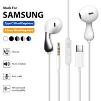 USB Type C Wired Headphones For Samsung Galaxy iPhone 17 16 Xiaomi Redmi iPad 3.5mm Earphone Android Tablet Phone Earbud Headset