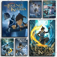 Anime Avatar The Legend Korra Poster Self-adhesive Art Waterproof Paper Sticker Coffee House Bar Room Wall Decor