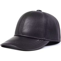Sales Winter men brown/black Color Real Leather Baseball Caps Men Ladies Youth Duck Tongue Wamr Hats Hip Pop Bonnet Femme