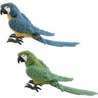 Artificial Parrot Model Cute Crafts Small Parrot Figurine Lifelike Artificial Parrot for Outdoor Garden Backyard Home Decoration