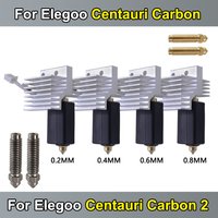 For Centauri carbon 2 Hotend For centauri carbon upgrade Hot end Kit Hardened Steel Nozzle/Ceramic Heater /Nozzle wipers