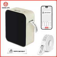 Marklife P15 Tragbarer Thermodrucker, Mini-Etikettendrucker, tintenlose, selbstklebende Druckmaschine, Aufkleber-Etikettiermaschine