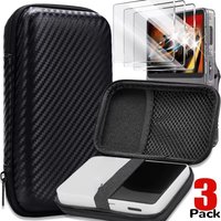 Case with Screen Protector for R36S R35S Game Console Portable Storage Bag Protective Tempered Glass Films for R36s Accessories