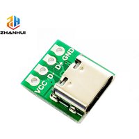 10/5/2Pcs USB 3.1 Type-C 16Pin PCB Adapter Board Type C Connector Module for Data Cable Testing and Wire Transfer