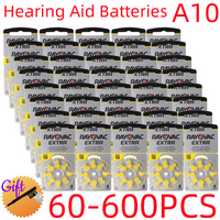 100%NEW 60-600PCS Hearing Aid Batteries 10 BatteryA10 10A PR70 10High Performance Zinc Air Battery For Digital Hearing Aid