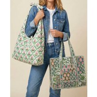 Hand Printed Embroidered Floral Bag Crossbody Single Shoulder Handheld Makeup Wash Bag Double Sided Unisex Spring 2024