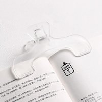 Transparent Plastic Book Clip Simple Reading Aid Fixed Book Holder Bookmarks Creative Design Practical Note Holder for Bookstore