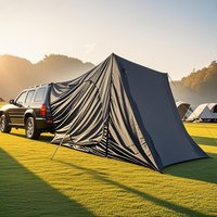 Universal Car Trunk Tent, Tailgate Camping Tent with Sunshade Awning, Waterproof SUV Rear Tent for Family Outdoor Self-Driving