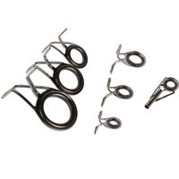 7pcs/set Fishing Tackle Stainless Steel Repair Kit Set Fishing Rod Guide Tip Fishing Pole Circle Ring Eye Guide Wire Loop Tools
