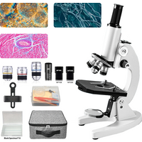 Microscope optique monoculaire 64X-2400X, Microscope numérique pour enfants, Science scolaire, biologie expérimentale