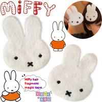 New Miffy Broken Hair and Velcro Creative High-value Cartoon Doll Cute Girl's Heart Sweet Front Fringe Knitted Paste Decoration