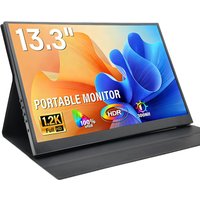 13.3 Inch Portable Monitor 1920x1200P IPS Laptop Extend Screen 300Nits USB C HDMI Computer PC Gaming Display With Speaker