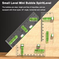 Acrylic Mini Level Ruler Strong Magnetic High-precision Shatterproof Mini Bubble Level for Picture Hanging & Layout Tool