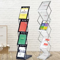 Folding Information Shelf Catalogue To Publicize Magazine Rack Landing Exhibition Display Shelf Book and Newspaper Shelf