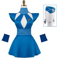 Britney Cosplay Spears Slave 4 U Costume Britney Stewardess Women Stage Performance Dress Skin Carnival Halloween Party Uniform